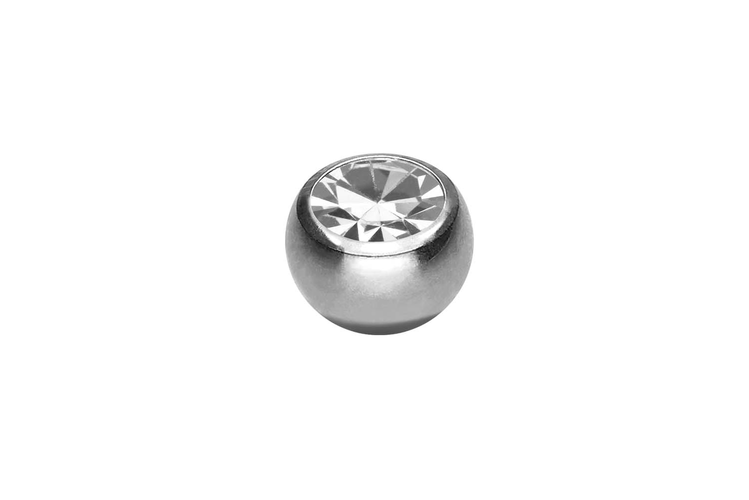 Titan Schraubkugel KRISTALL von Piercingline